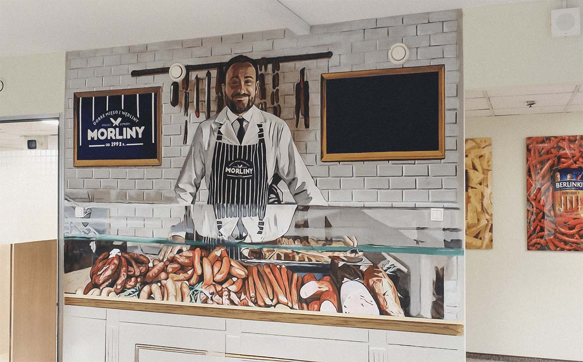 Smakowity świat marki Morliny na muralu