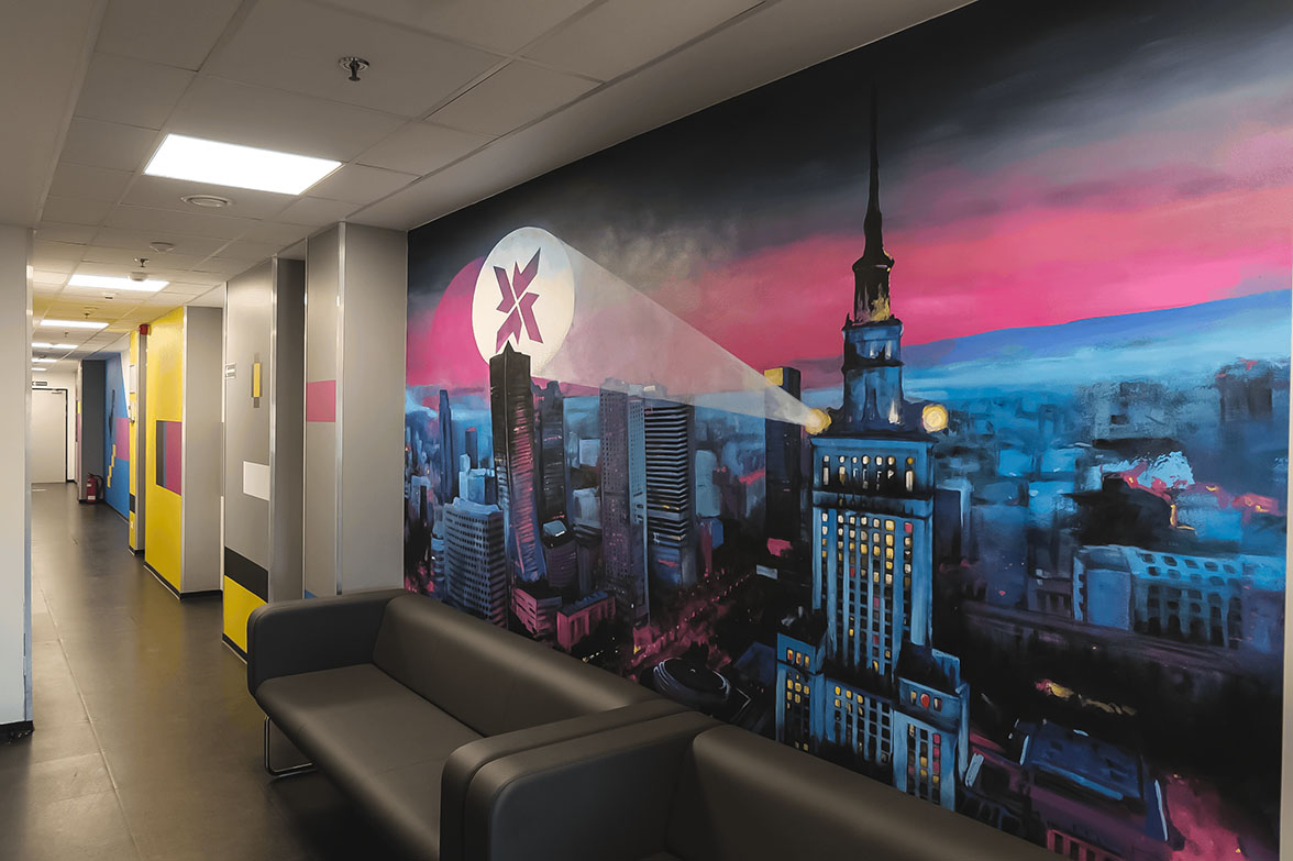 Warszawa – mural z widokiem na stolicę